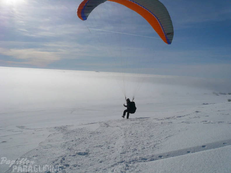 2010 Winter Inversion Wasserkuppe Gleitschirm 011