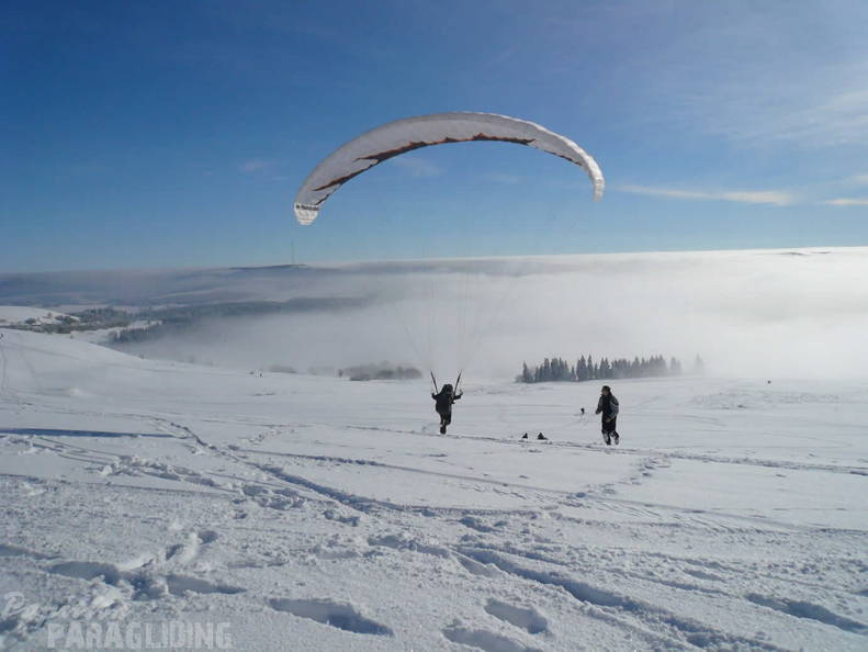 2010 Winter Inversion Wasserkuppe Gleitschirm 025
